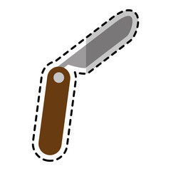 vintage razor blade icon image vector illustration design 