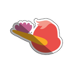 stork head cartoon infantile vector icon illustration faceless