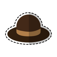 vintage hat icon image vector illustration design 