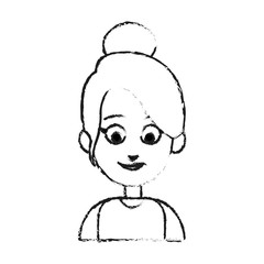 happy pretty woman icon image vector illustration design 