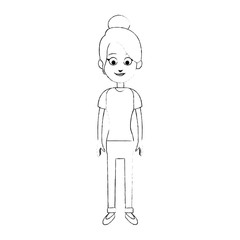 happy pretty woman icon image vector illustration design 