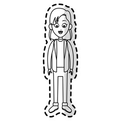 happy girl kid or child with short hair  icon image vector illustration design 