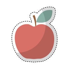 apple fresh fruit icon vector illustration design