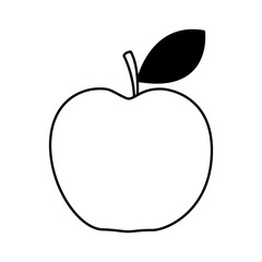 apple fresh fruit icon vector illustration design
