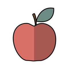 apple fresh fruit icon vector illustration design