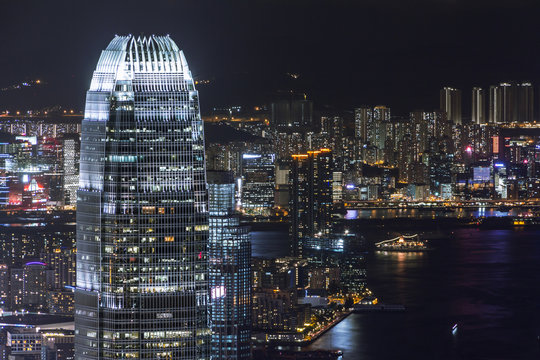 International Finance Center of Hong Kong at Night