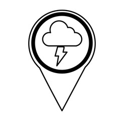 pin location with weather symbol vector illustration design