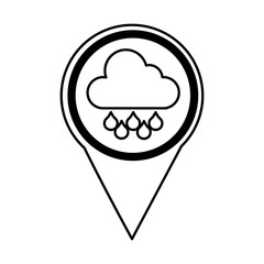 pin location with weather symbol vector illustration design