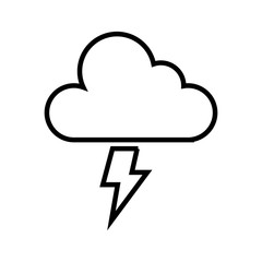 electric storm weather isolated icon vector illustration design