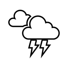 electric storm weather isolated icon vector illustration design