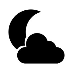 night cloudy weather isolated icon vector illustration design