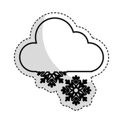snow storm weather isolated icon vector illustration design