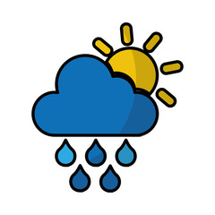 rain weather isolated icon vector illustration design