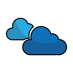 cloudy weather isolated icon vector illustration design