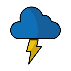 electric storm weather isolated icon vector illustration design
