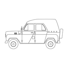 Russian classic car, vector