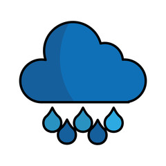 rain weather isolated icon vector illustration design