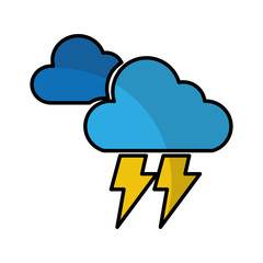 electric storm weather isolated icon vector illustration design