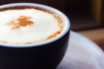 close-up coffee cup.