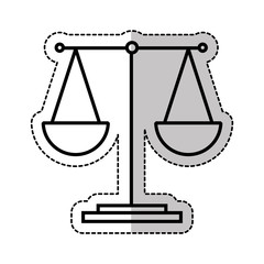 scale justice isolated icon vector illustration design