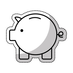 piggy savings isolated icon vector illustration design