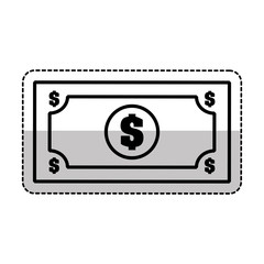 bill money isolated icon vector illustration design