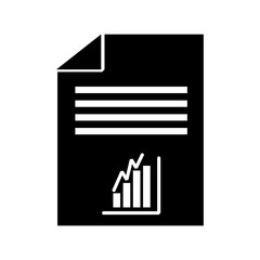 paper document with statistics vector illustration design