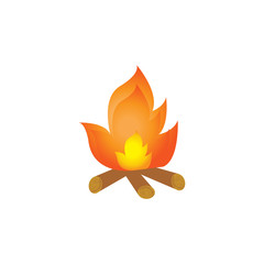 fire icon isolated vector