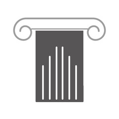 column silhouette isolated icon vector illustration design