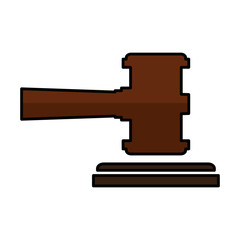 gavel justice isolated icon vector illustration design