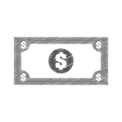 bill money isolated icon vector illustration design