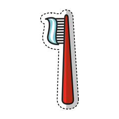 toothbrush dental isolated icon vector illustration design