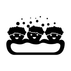 tooths with gum character icon vector illustration design