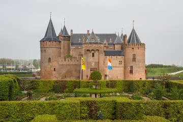 Fototapeta na wymiar Medieval castle in Muiden, Netherlands