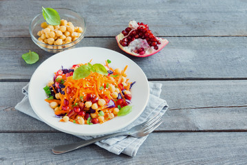 Chickpea and veggie salad