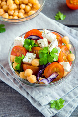 Chickpea and veggie salad