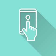 Digital interaction - vector icon.