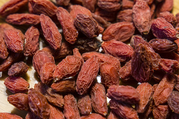 Wolfberry seeds dried.