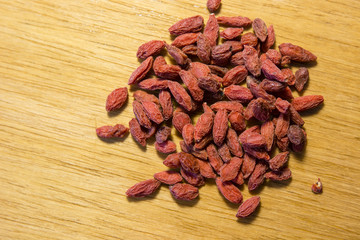 Wolfberry seeds dried.