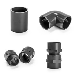 Plumber tubes for water isolated on a white background