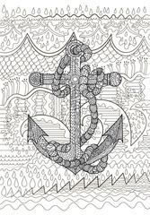 Black and white illustration of an anchor © lezhepyoka