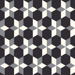 Fototapeta premium 3D geometryczny wzór w odcieniach beżu, szarości i czerni