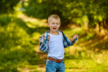 portrait of a boy in the Park