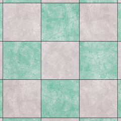 Close-up of green and white ceramic glazed tile