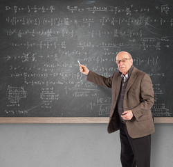 Elderly math teacher