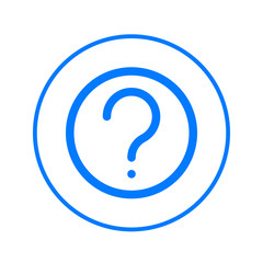 FAQ, Question mark circular line icon. Round colorful sign. Flat style vector symbol