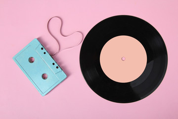 cassette and vinyl record