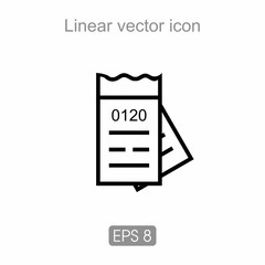 Ticket icon from public transport