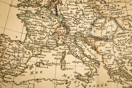 アンティークの古地図　ヨーロッパ