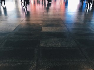 crowd background train station 